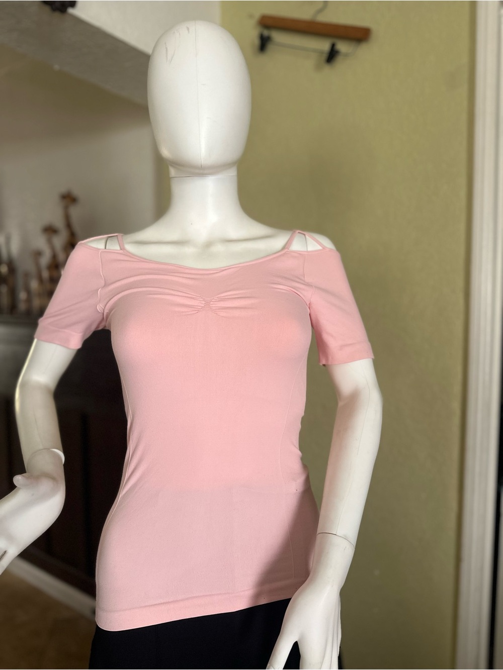 avocado Soft Pink Cold-Shoulder Short Sleeve Top - Picture 2 of 6